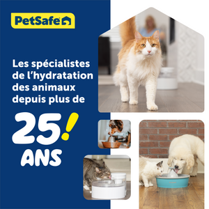 Fontaine sans pompe de 1,7 litre pour animaux de compagnie Outlast™